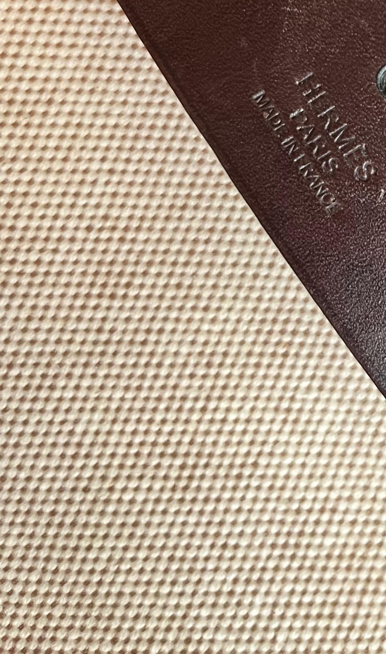 Hermes Beige Canvas Herbag