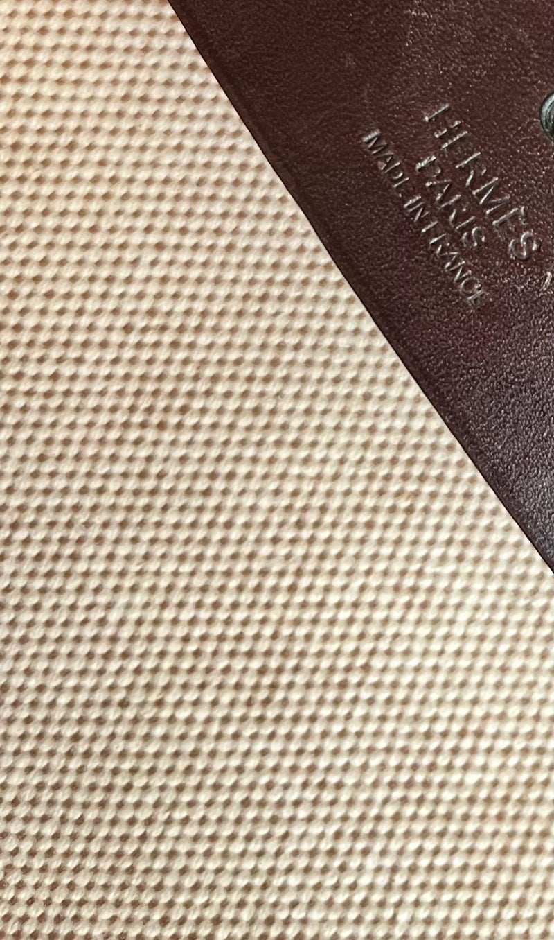 Hermes Beige Canvas Herbag
