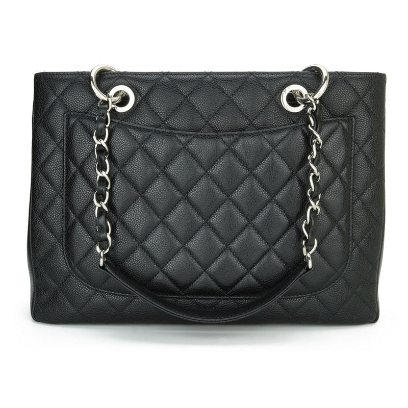 Chanel Black Caviar Leather Grand Shopping Tote