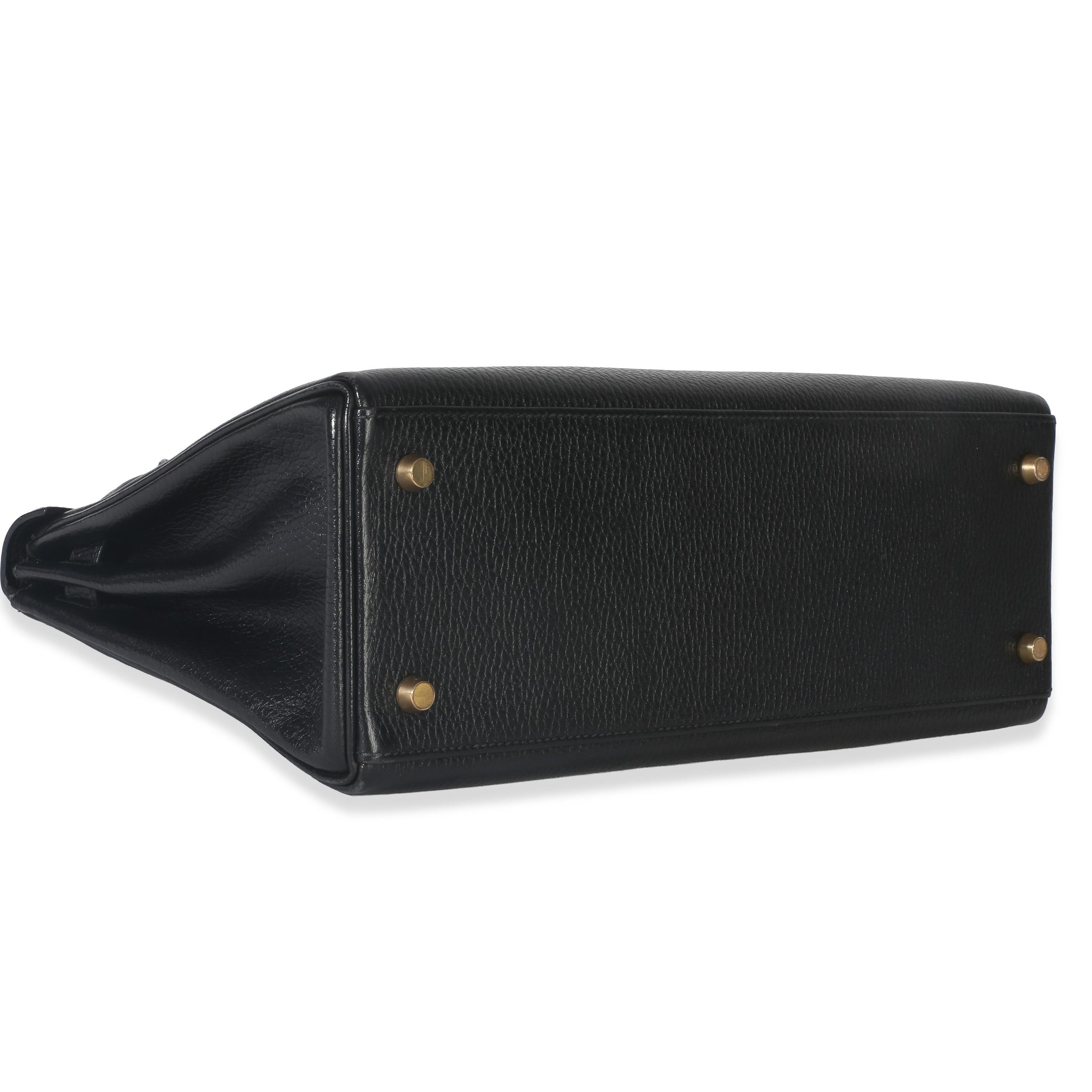 Hermès  Black Ardennes Vintage Kelly  32 GHW