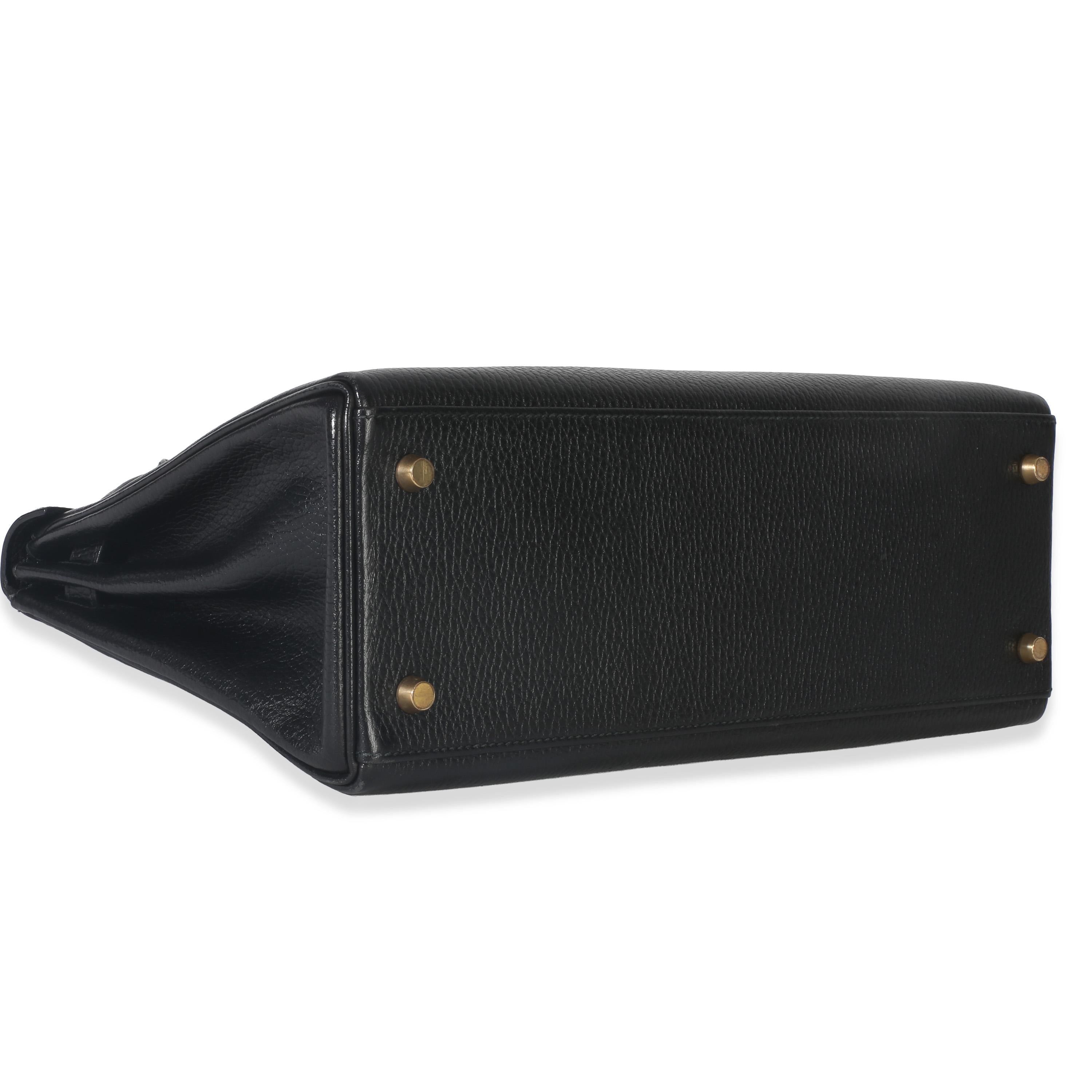 Hermès  Black Ardennes Vintage Kelly  32 GHW