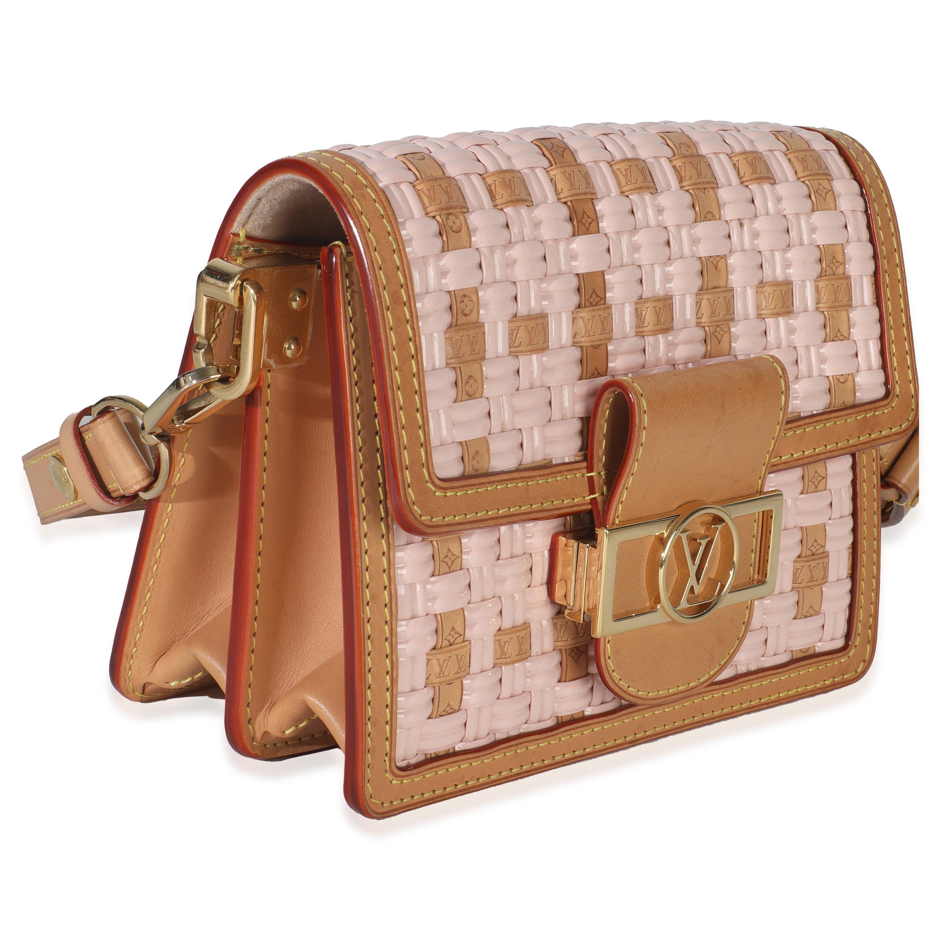 Louis Vuitton Leather Woven Dauphine PM