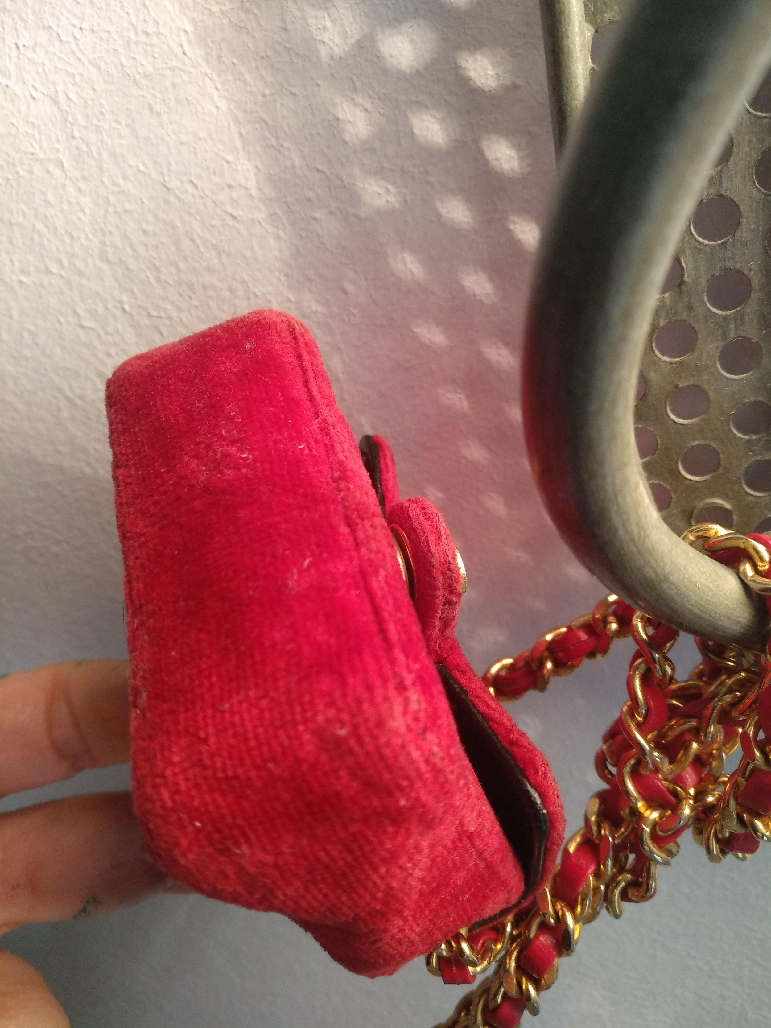 1990 Velvet Micro Flap Bag