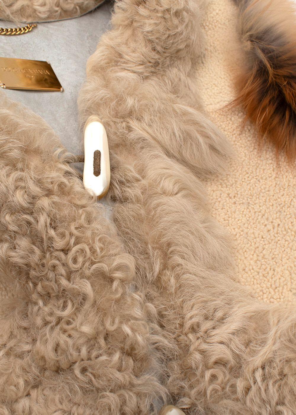 Dolce and Gabbana Fox Fur and Shearling Gilet