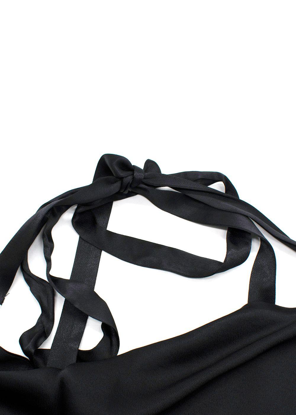 Materiel Tbilisi Black Halter Satin Dress
