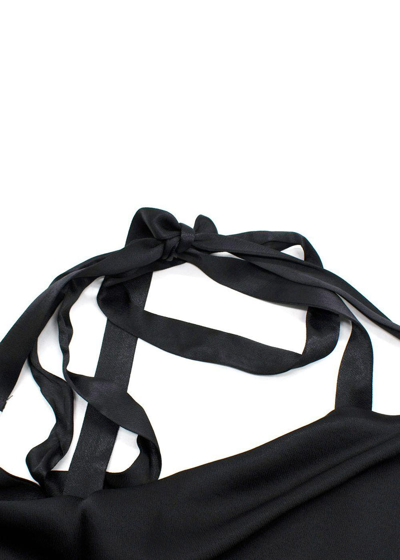 Materiel Tbilisi Black Halter Satin Dress