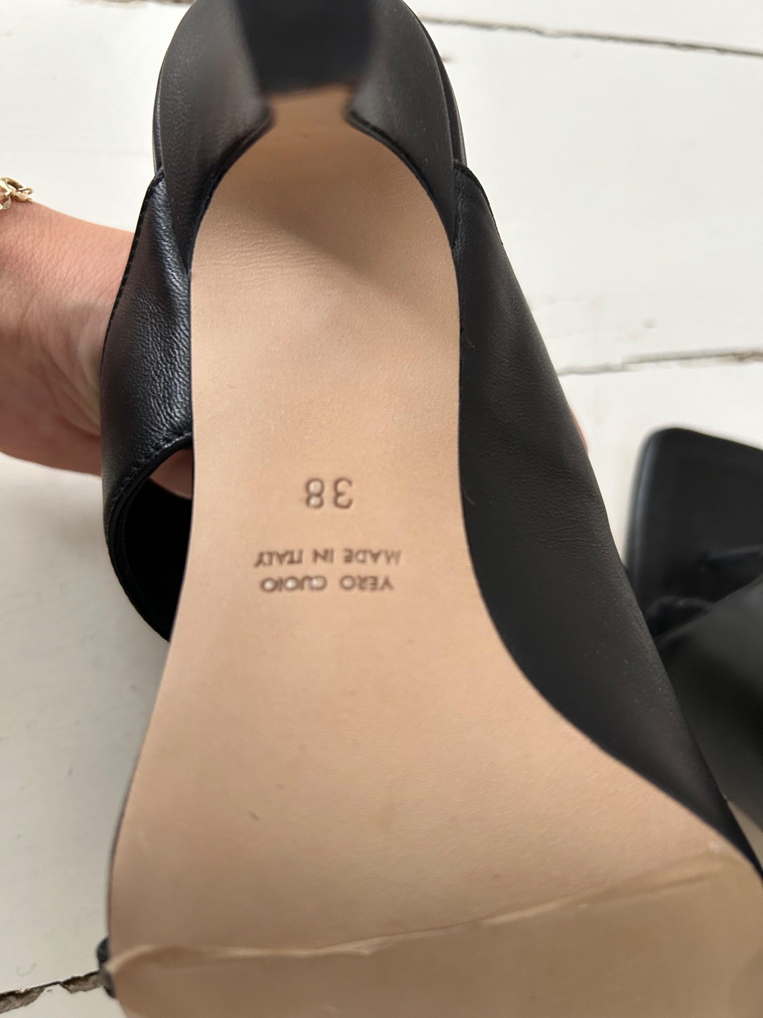 Christopher Esber Black Leather Binx Mules