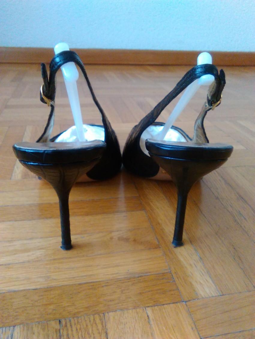 Dolce & Gabbana croc embossed Slingback Sandals