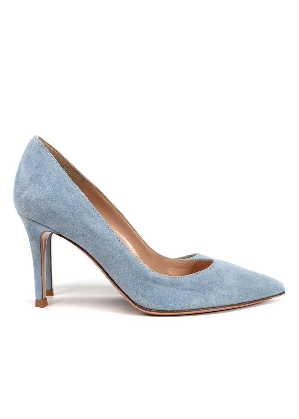 Gianvito Rossi Light Blue Gianvito Suede Pumps