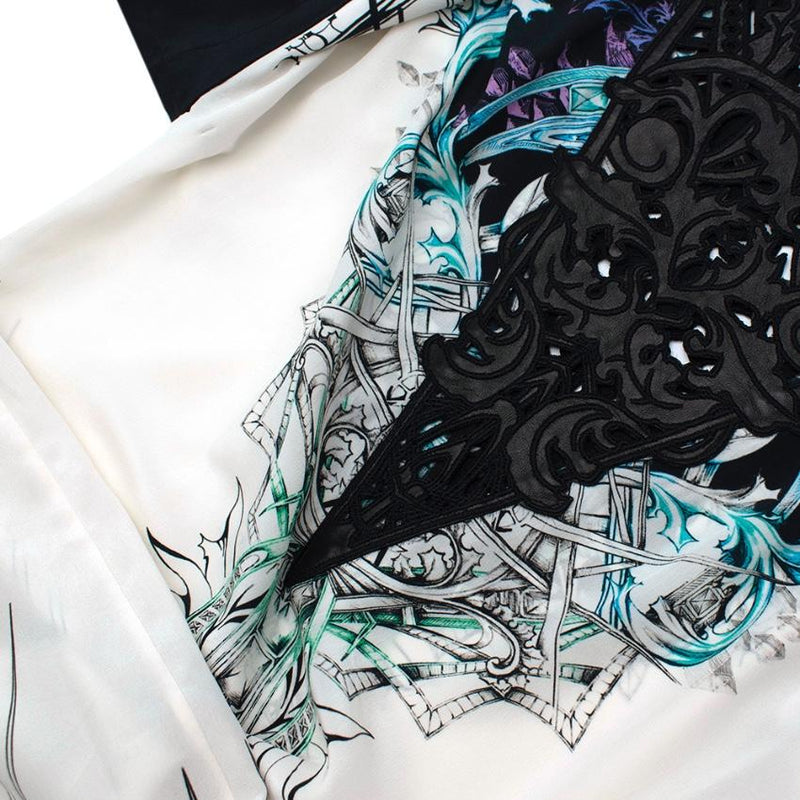 Roberto Cavalli Printed Embroidered Shift Dress