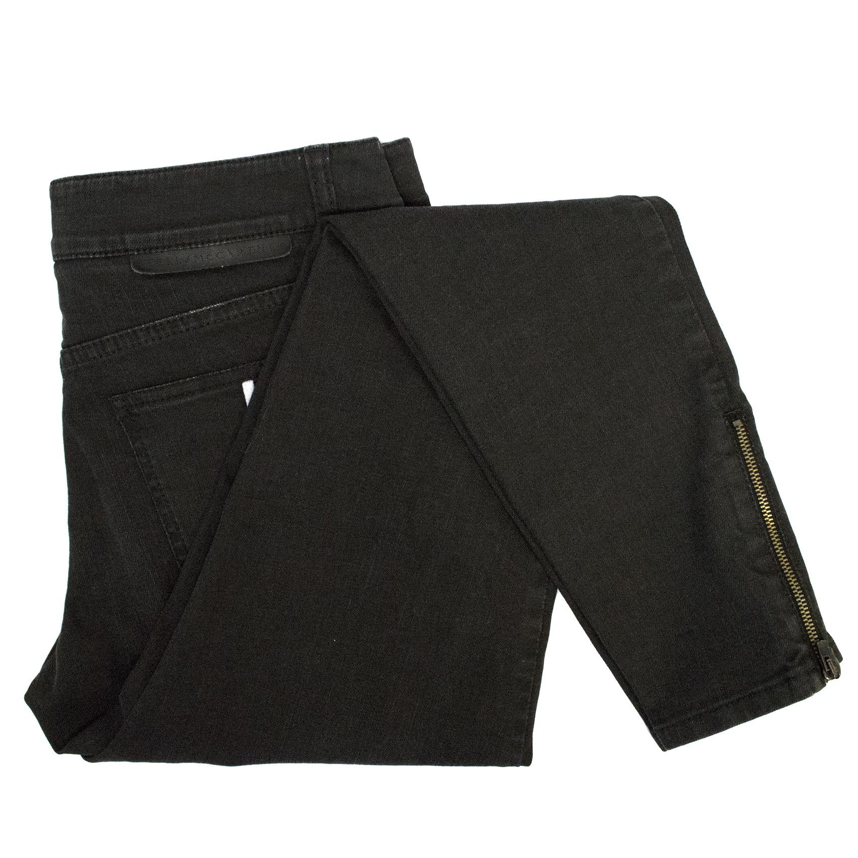 Stella McCartney Grey/Black Jeans With Star Embellishment