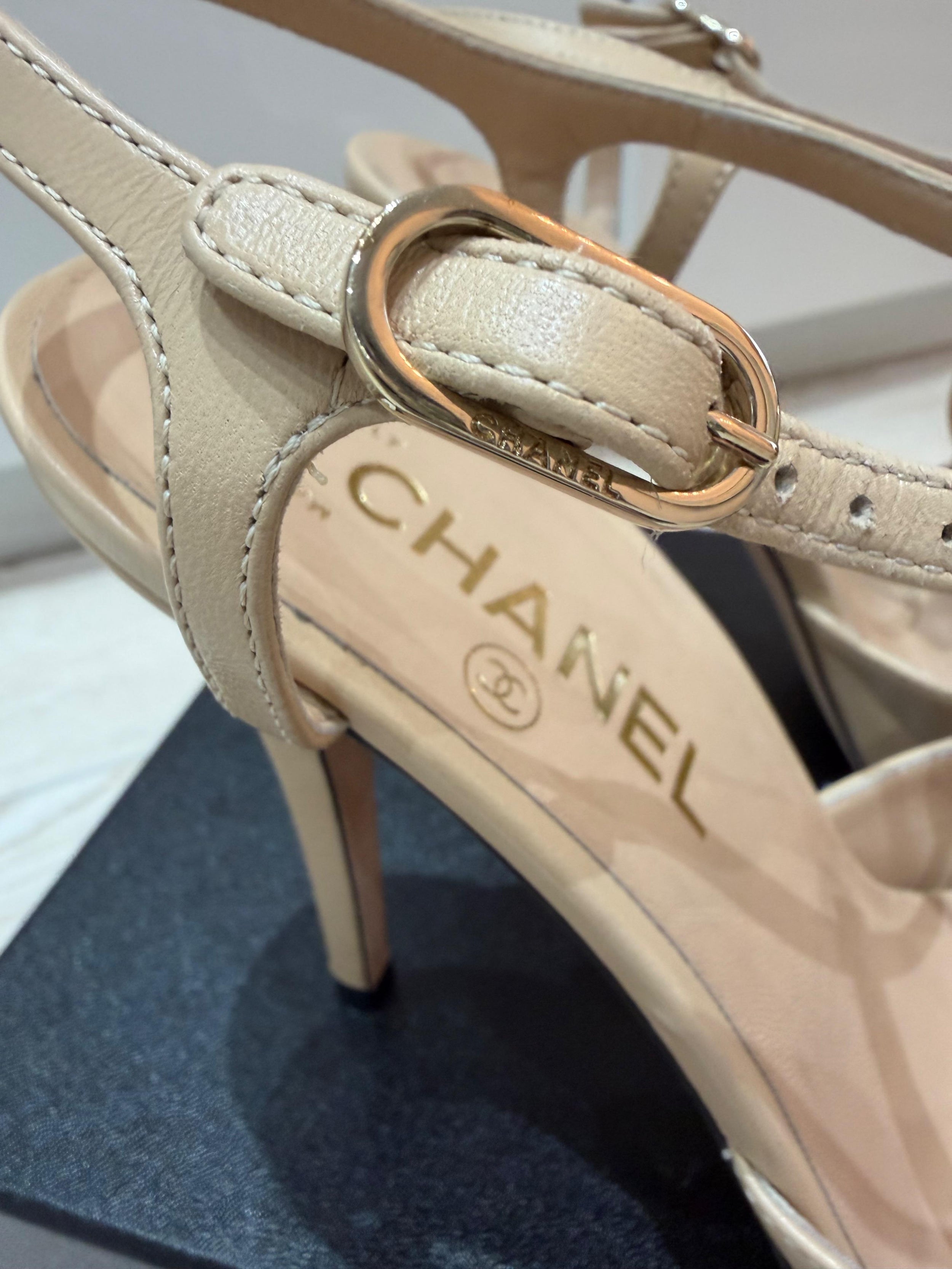 Chanel Heeled T Bar Pumps