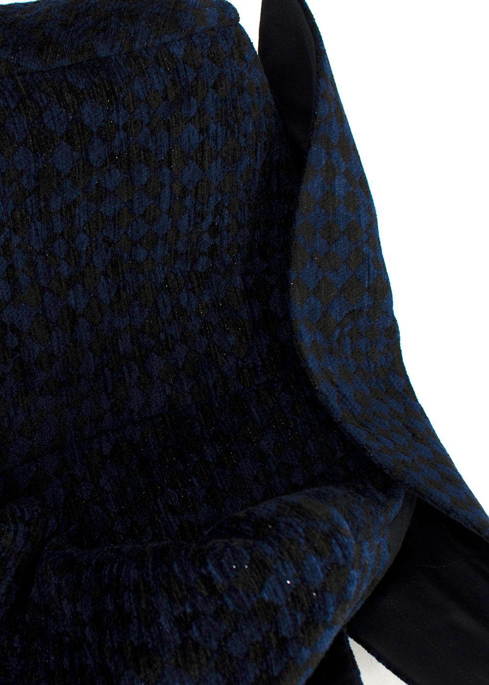 The Row Black and Blue Embroidered Glitter Jacket