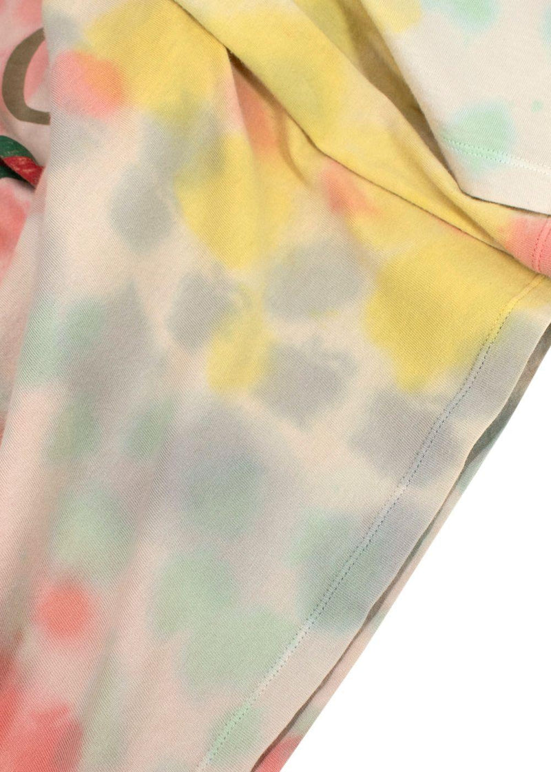 Gucci Cream Multicolour Tie-dye Logo T-Shirt