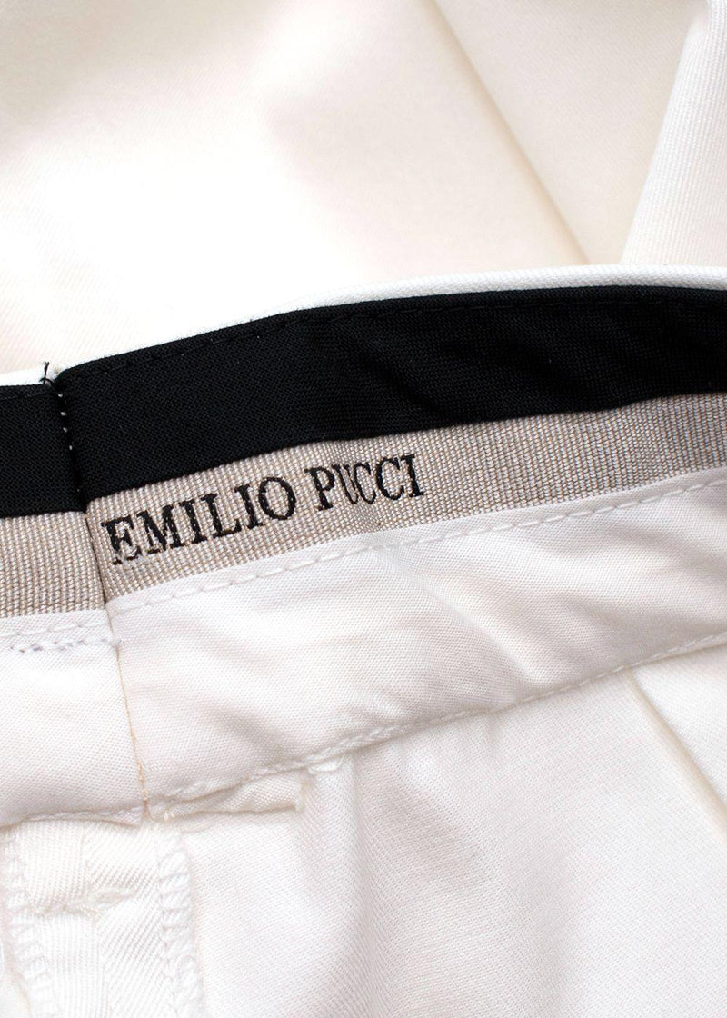 Emilio Pucci White Tailored Shorts
