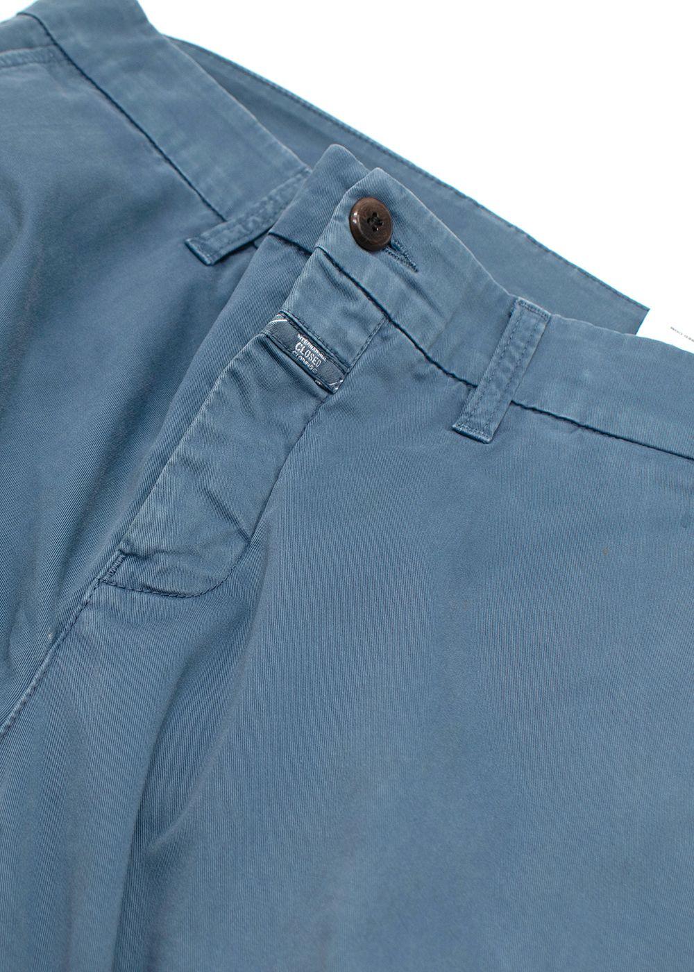 Closed Blue Cotton Chino Trousers