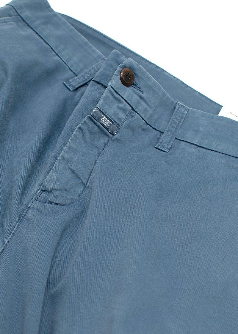 Closed Blue Cotton Chino Trousers