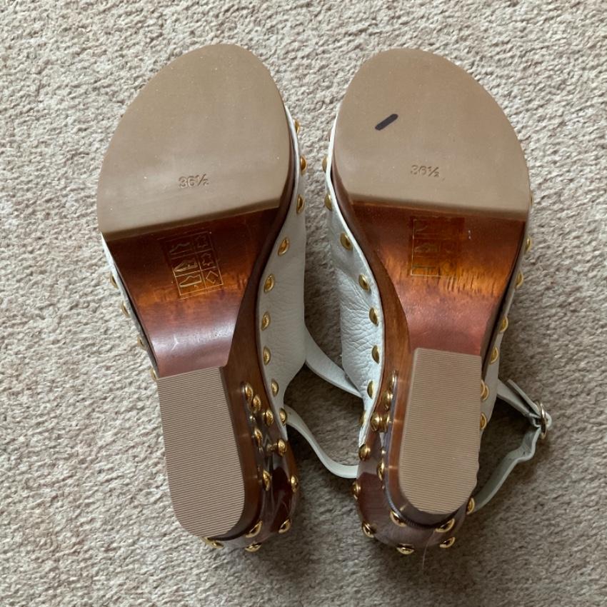 Sophia Webster White Paradise Wedge Sandals