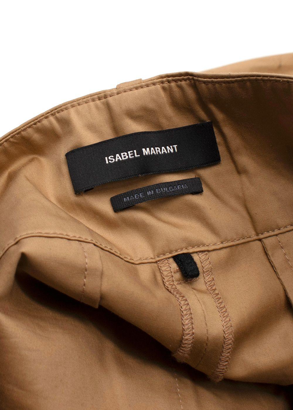 Isabel Marant Tan 'Nestoe' Cotton Trousers