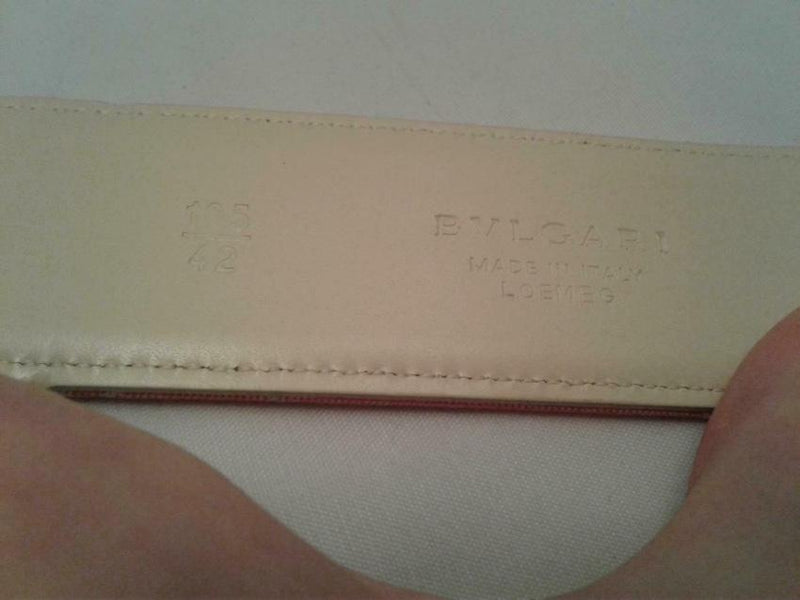 Bvlgari Pink Canvas Logo Belt
