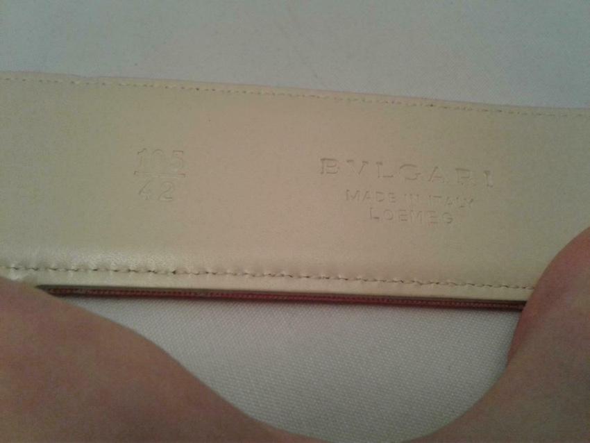 Bvlgari Pink Canvas Logo Belt