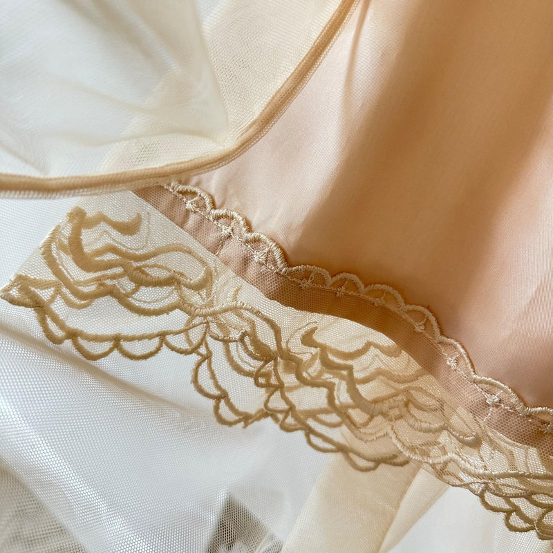 Simone Rocha Beige Mesh Midi Dress