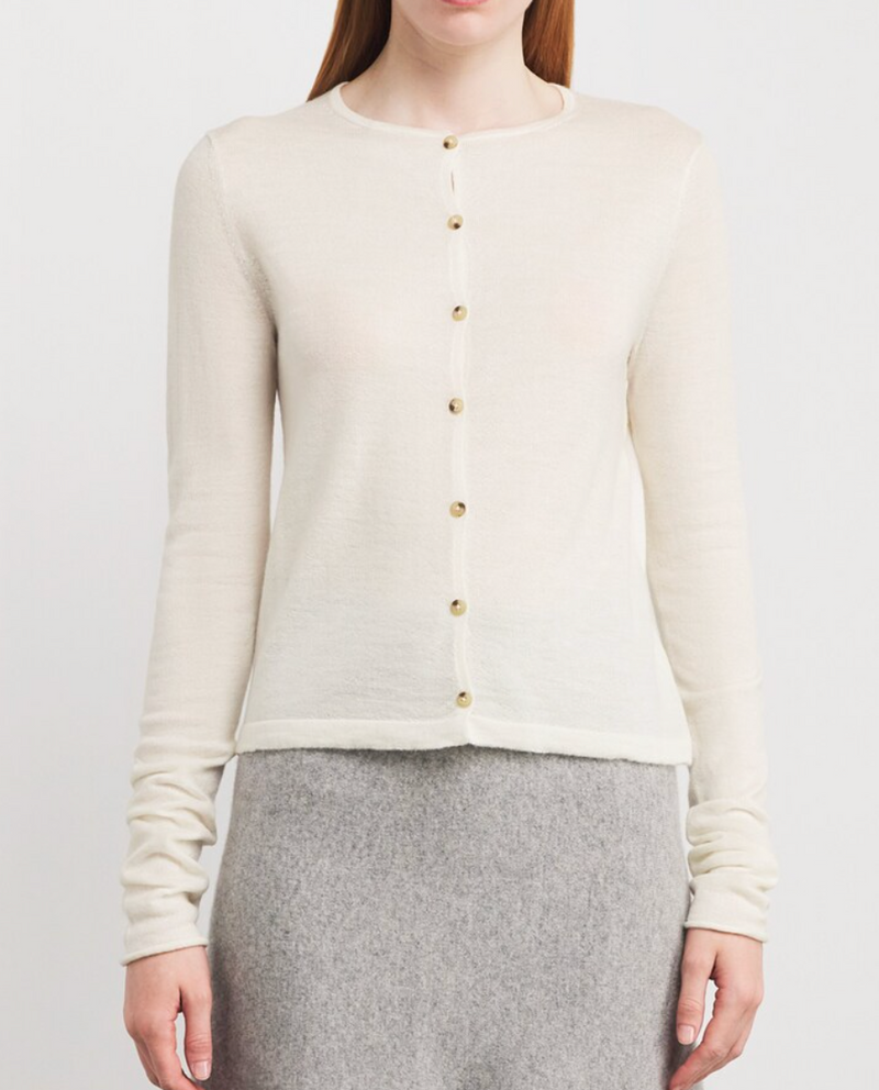 Lauren Manoogian White Alpaca Cardigan