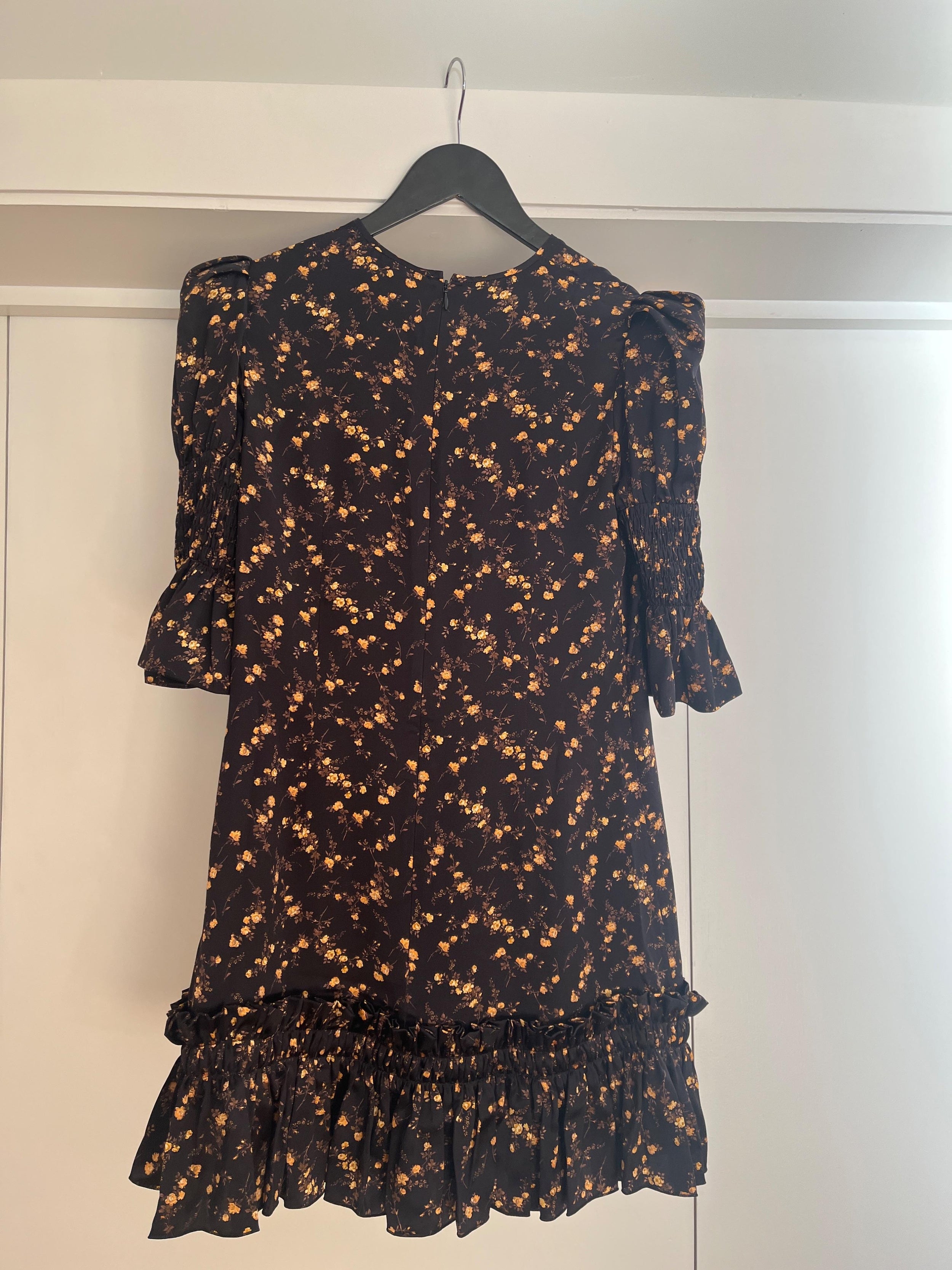 Floral  Print Falconetti Silk Dress