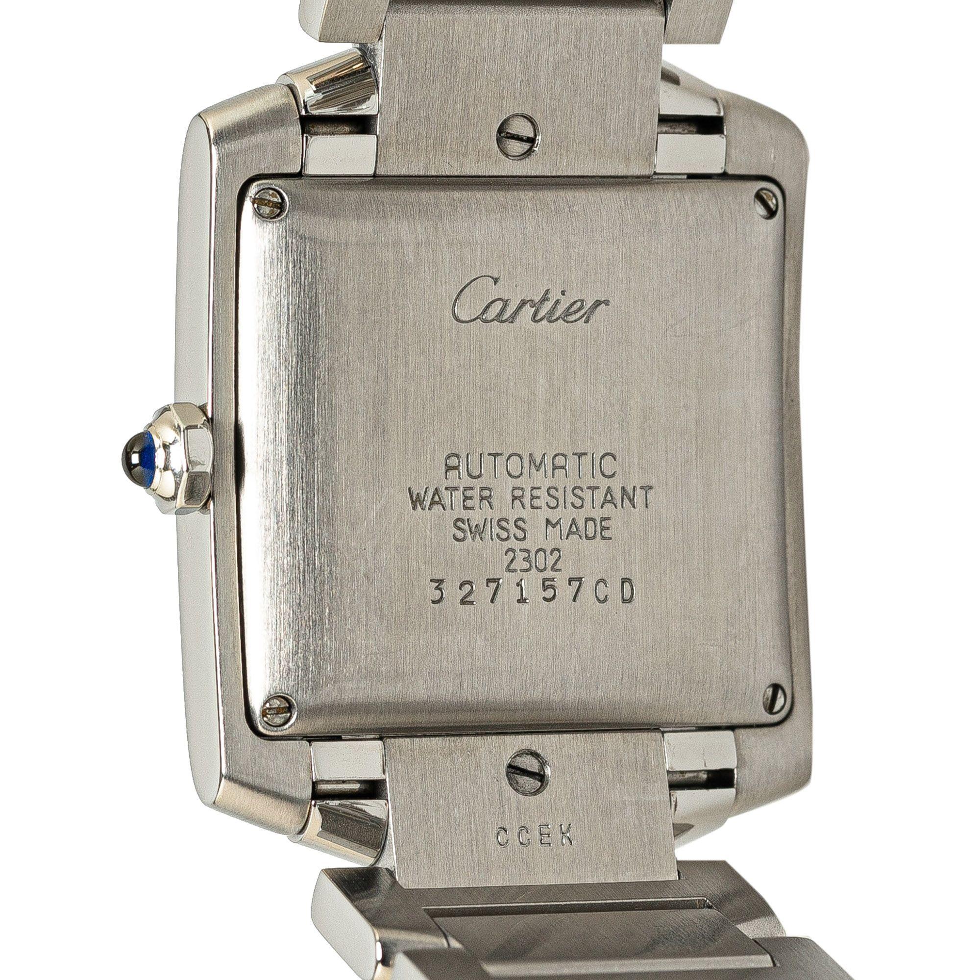Cartier Stainless Steel Quartz Tank Francaise Watch 28mm