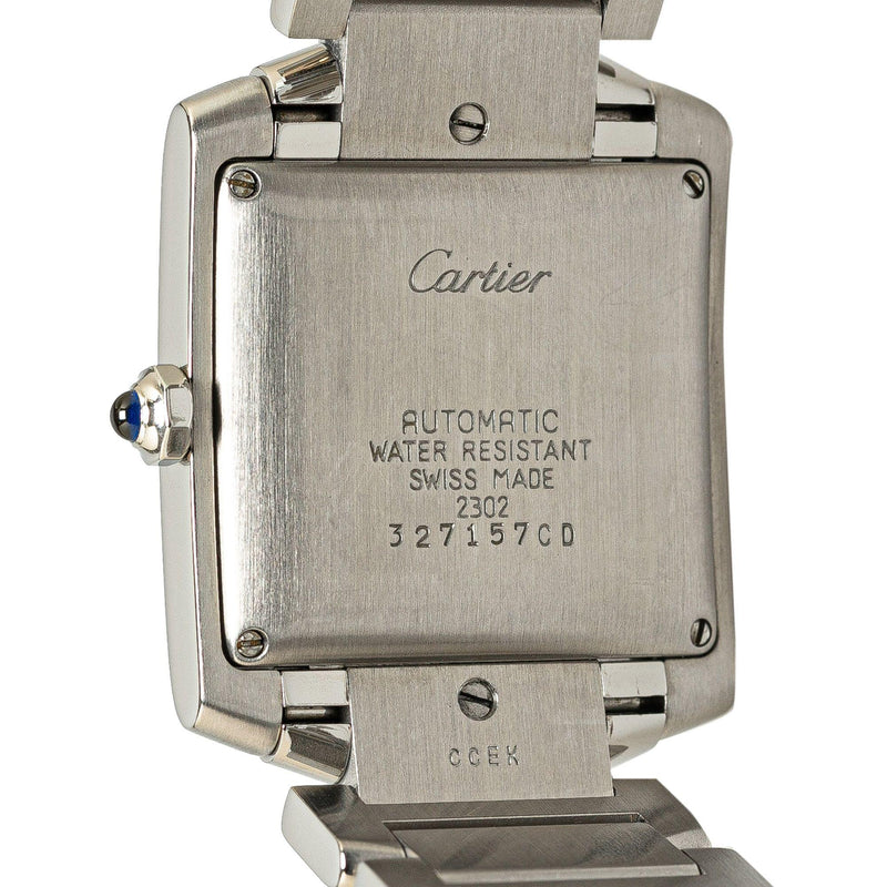 Cartier Stainless Steel Quartz Tank Francaise Watch 28mm