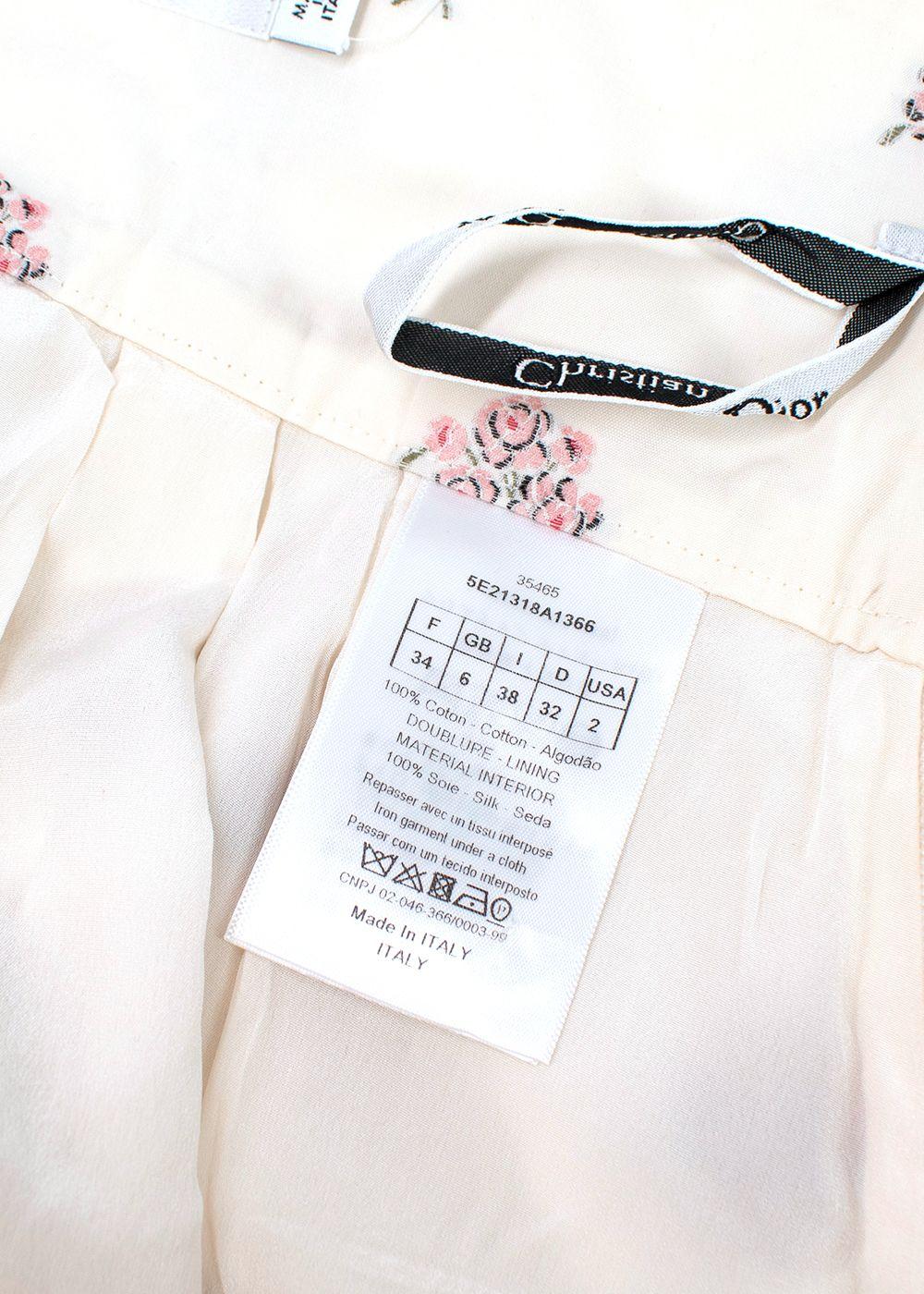 Dior Floral Print High Waist Tulip Skirt