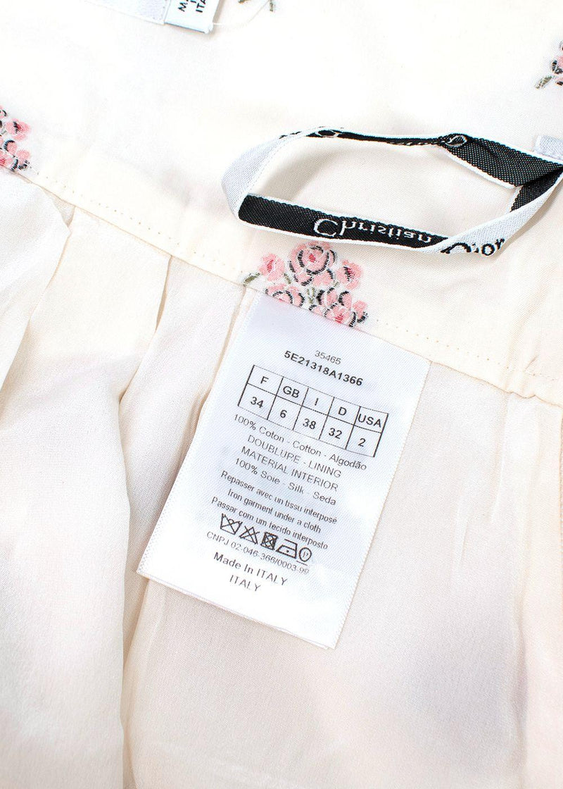 Dior Floral Print High Waist Tulip Skirt