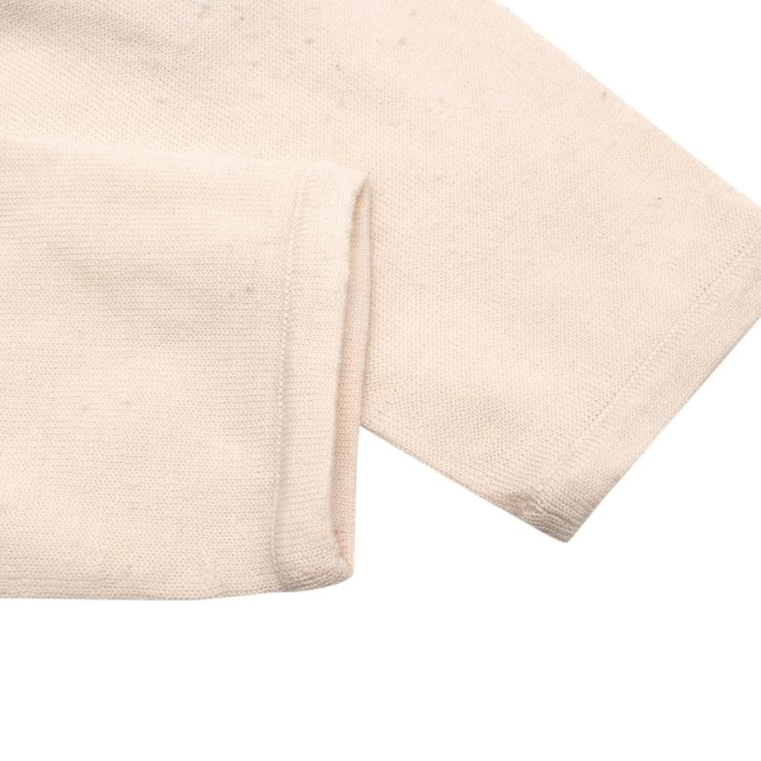 Ovale Ivory Wool Knit Trousers