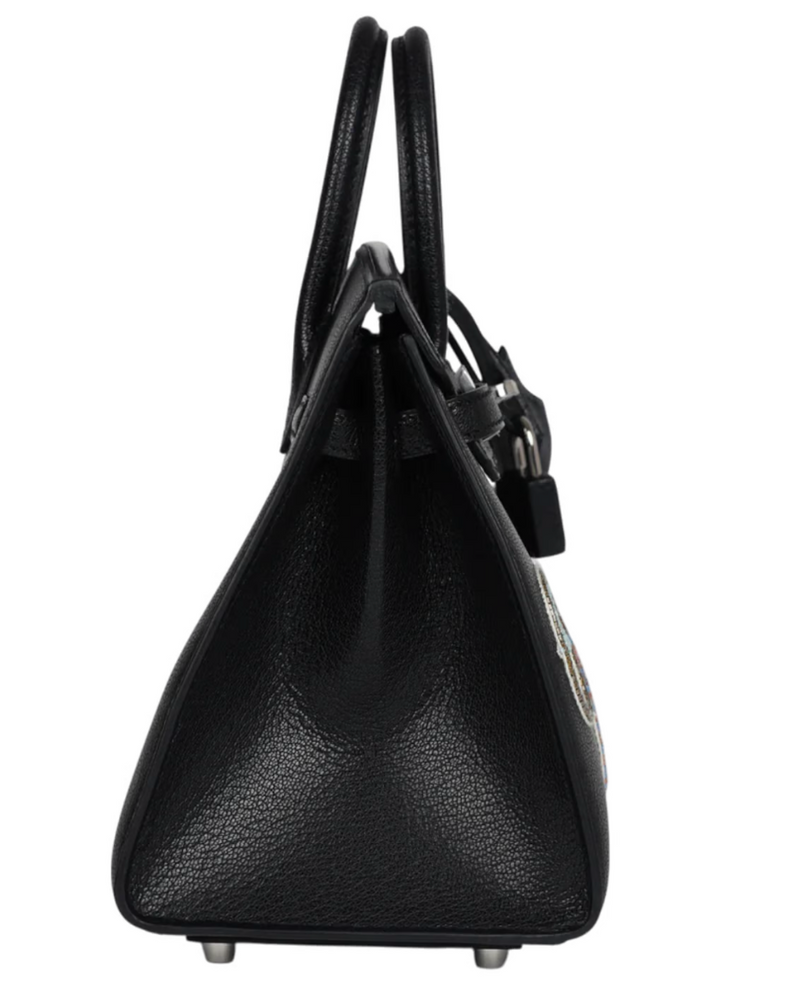 Hermès Birkin 20 Sellier "Bouclerie Moderne Casaque" Chèvre Chamkila Noir with Palladium Hardware