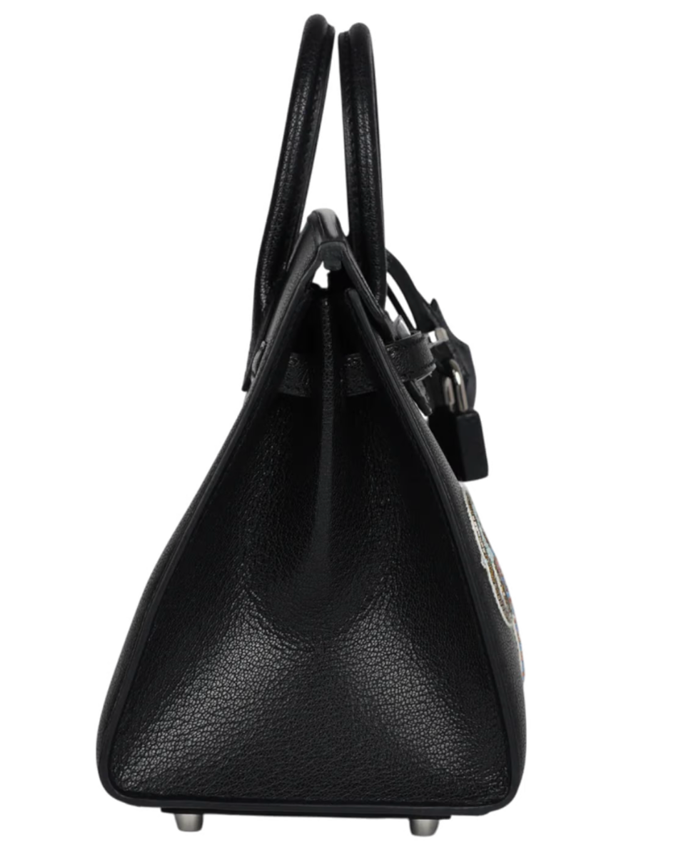 Hermès Birkin 20 Sellier "Bouclerie Moderne Casaque" Chèvre Chamkila Noir with Palladium Hardware