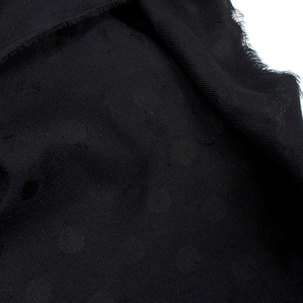 Balenciaga Black Polka Dot Scarf