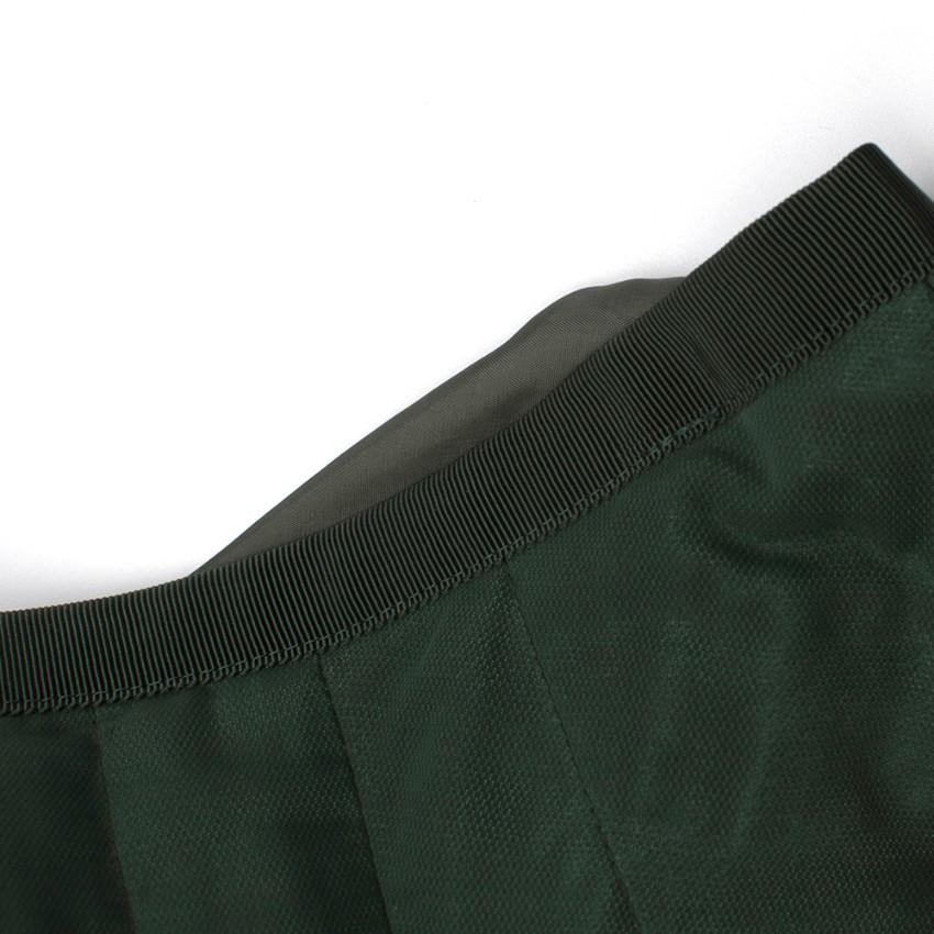 Sacai Luck Green Flared Pleated Skirt