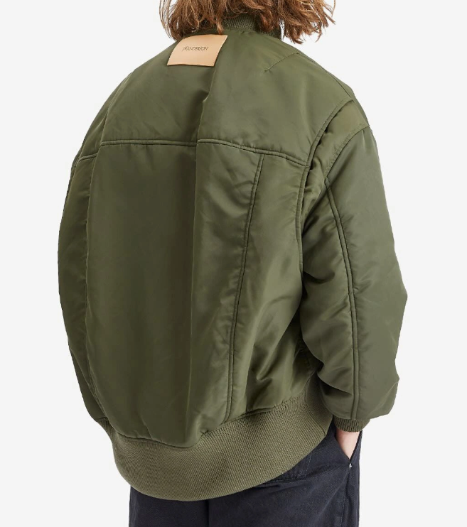 JW Anderson Oversized Curved Hem Bomber Jacket
