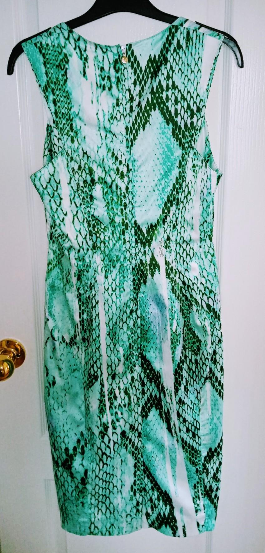 Just Cavalli Snake Print Green Dress