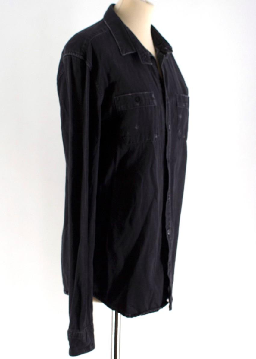 Pierre Balmain Charcoal Denim Shirt