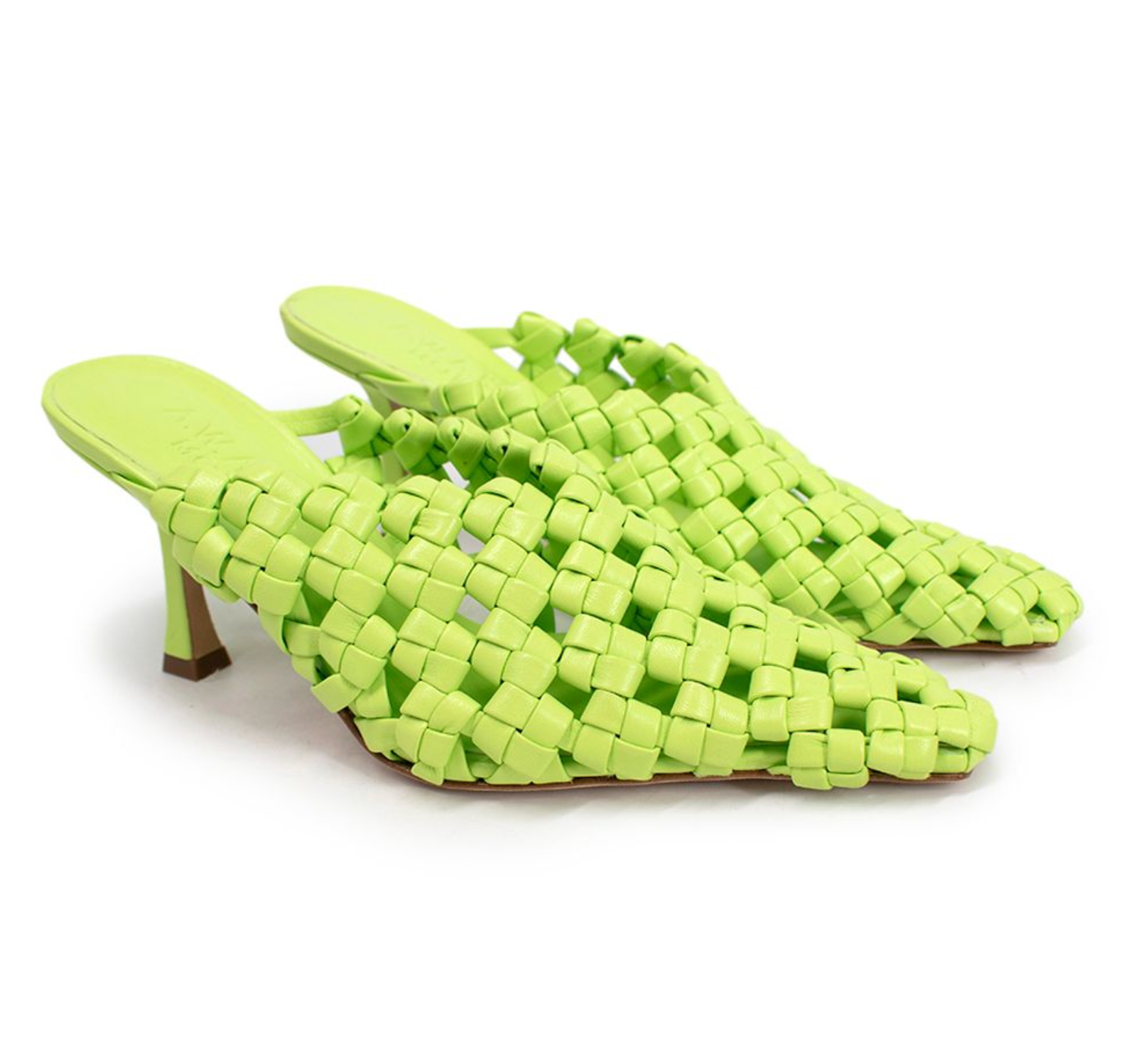 A.W.A.K.E Mode Neon Regina Weaved Mules