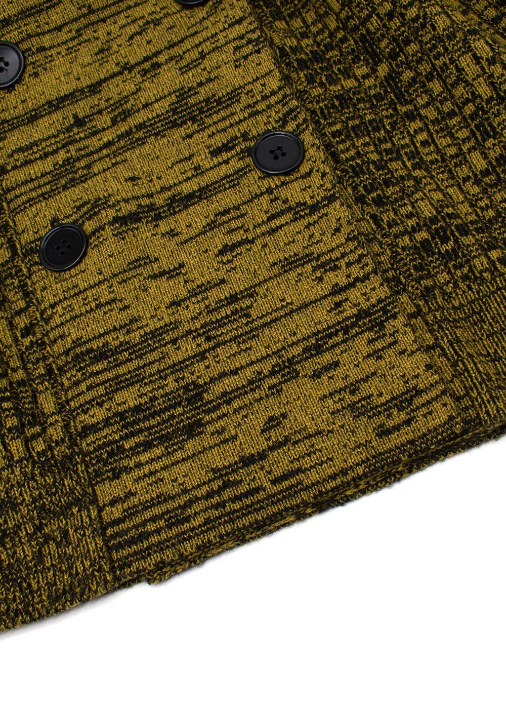 Bottega Veneta Yellow & Black Marl Knit Cardigan
