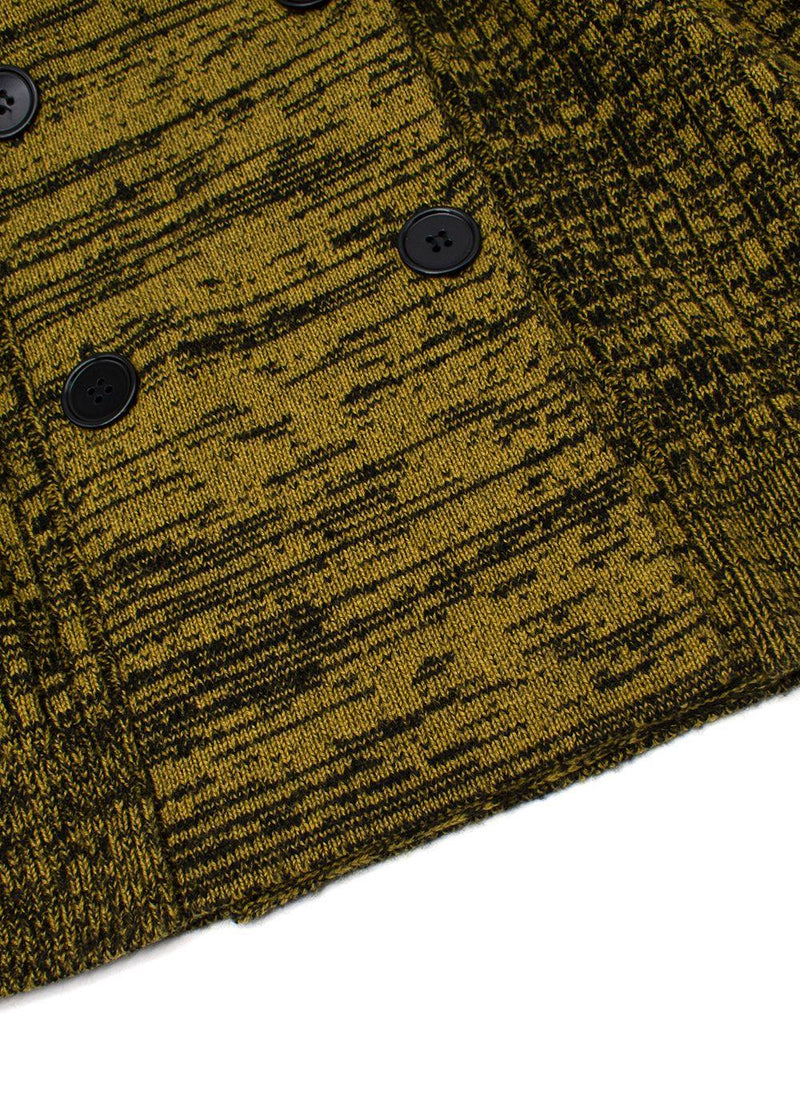 Bottega Veneta Yellow & Black Marl Knit Cardigan