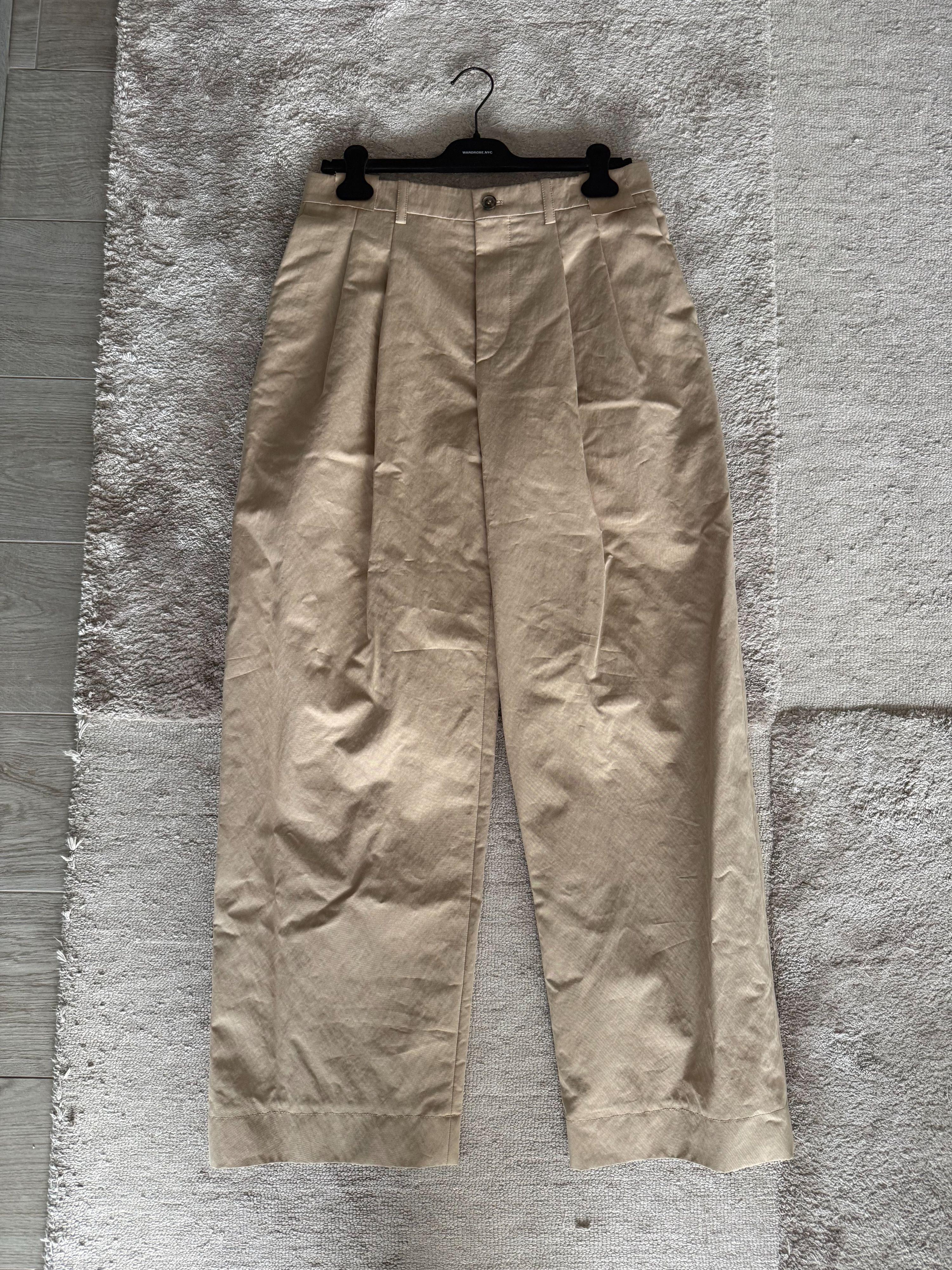 Wardrobe NYC Khaki Wide Chino Pants