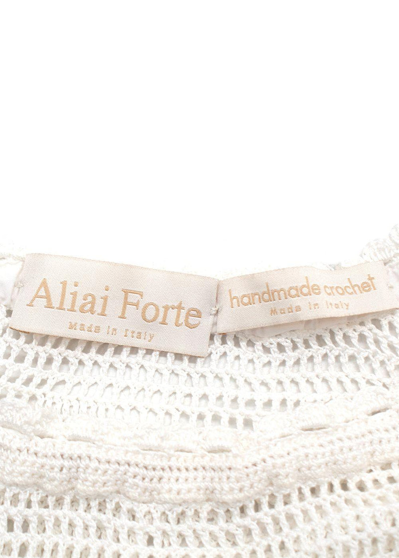 Aliai Forte White Dress with Lace Details