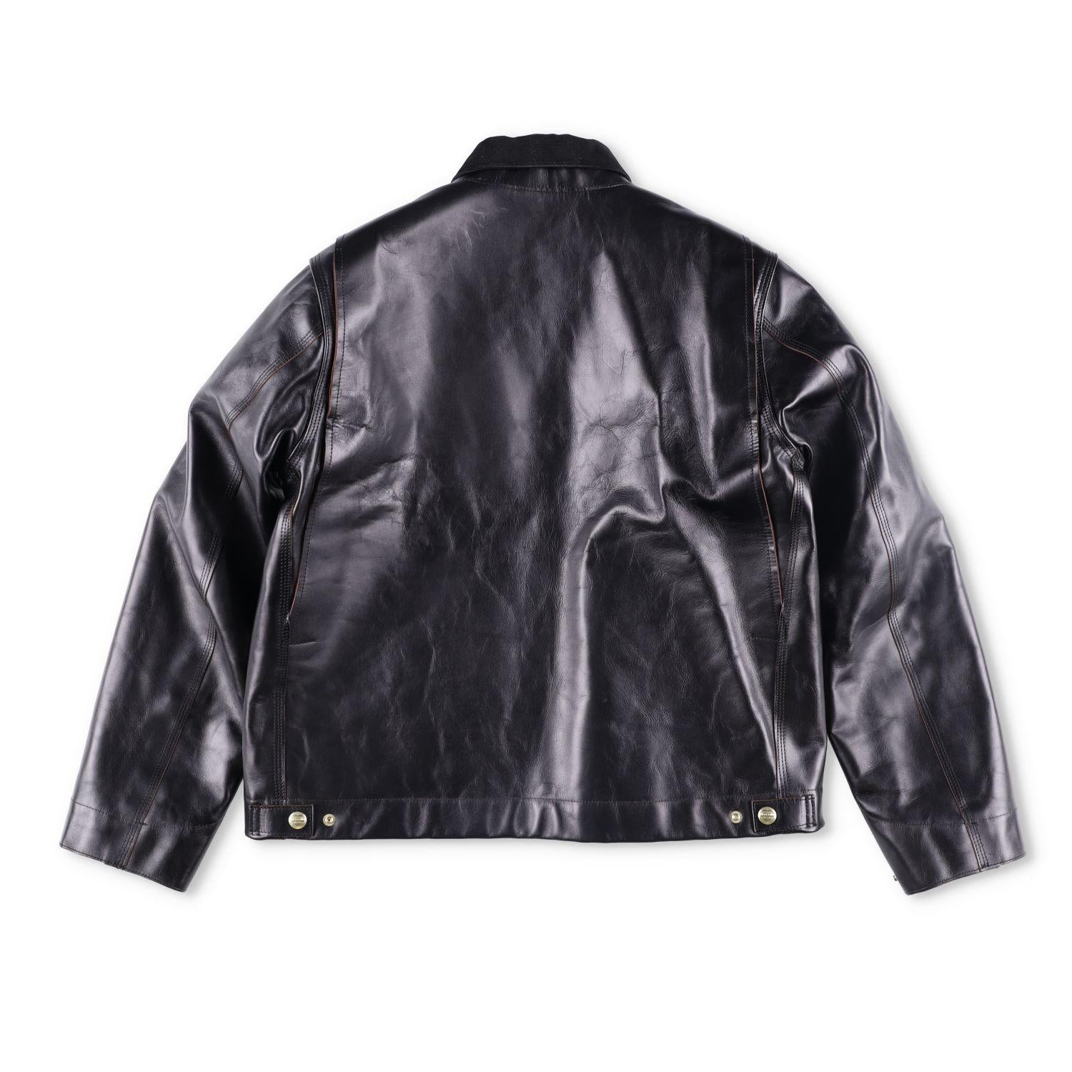Sacai X Carhartt Wip Cotton Corduroy-Trimmed Leather Jacket