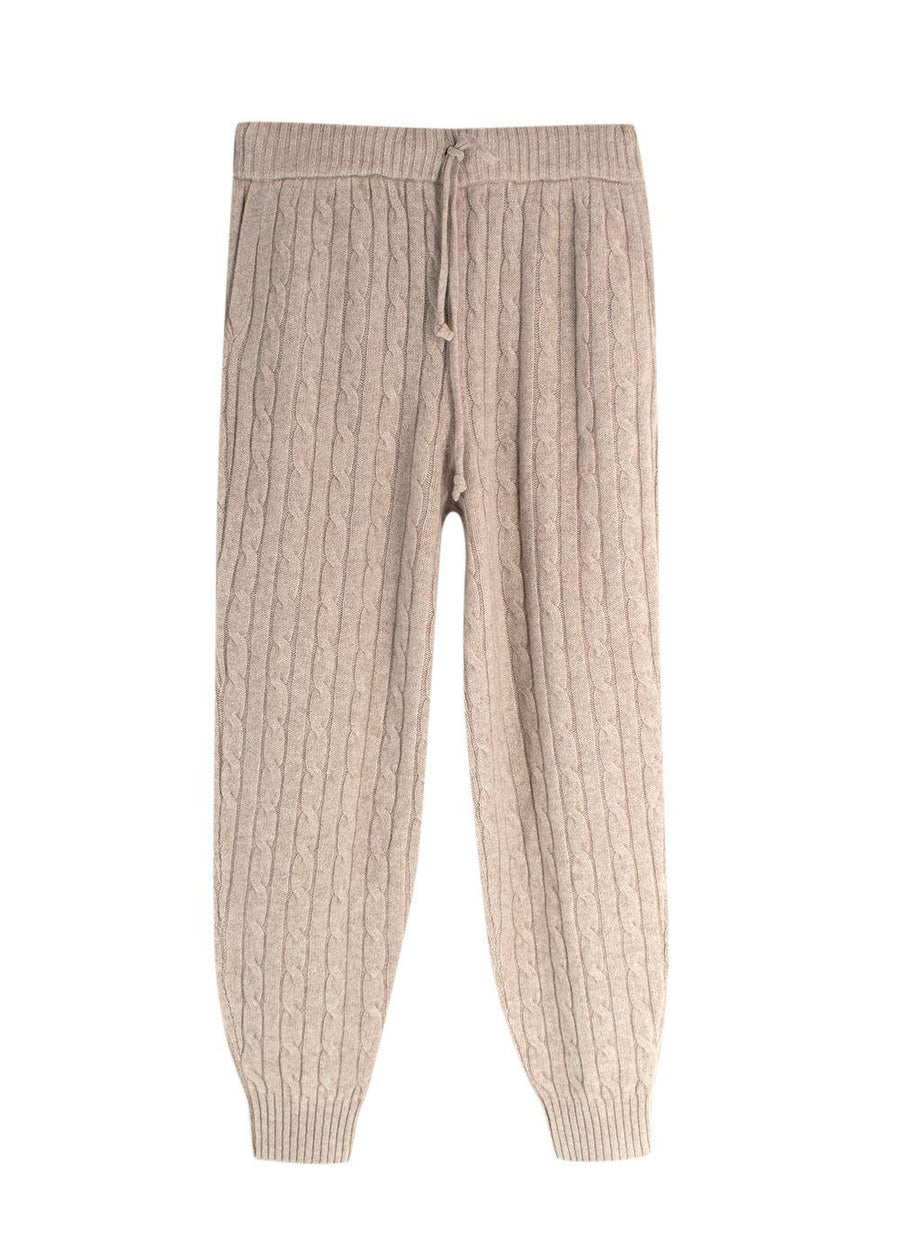 Polo Ralph Lauren Beige Argyle Knit Wool Blend Joggers