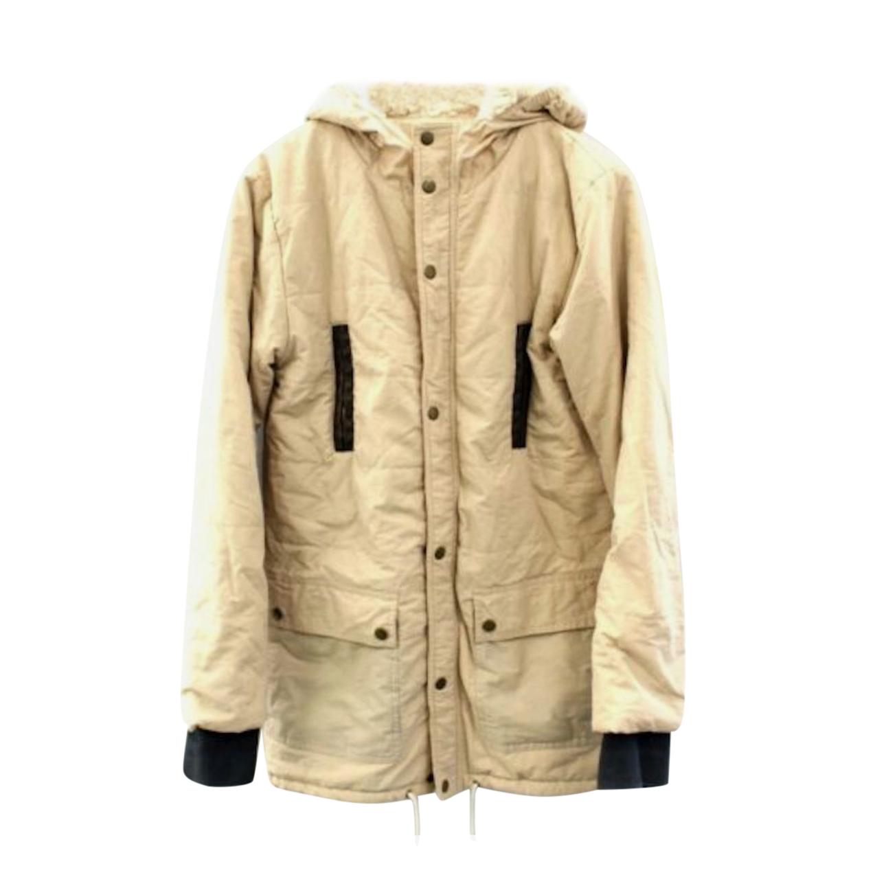 Ganni faux shearling lined hooded coat