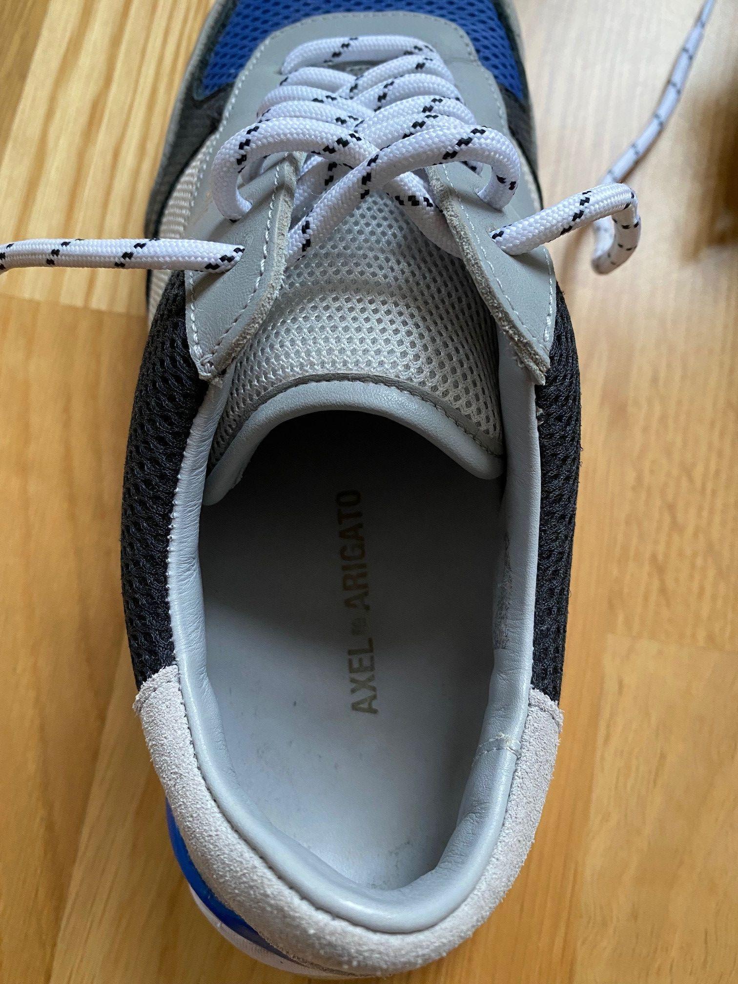 Blue, White & Grey Tech Runner Sneakers