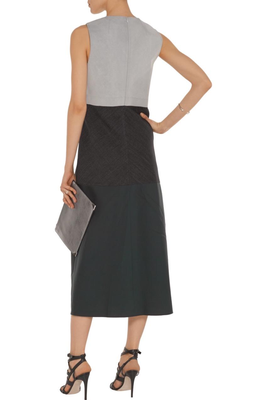 Theory  'Dalax' Colorblock Stretch Wool Midi Dress Size 10/UK14